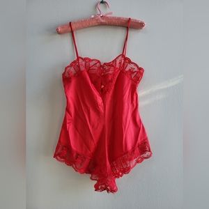 vintage red teddy ! super sexy